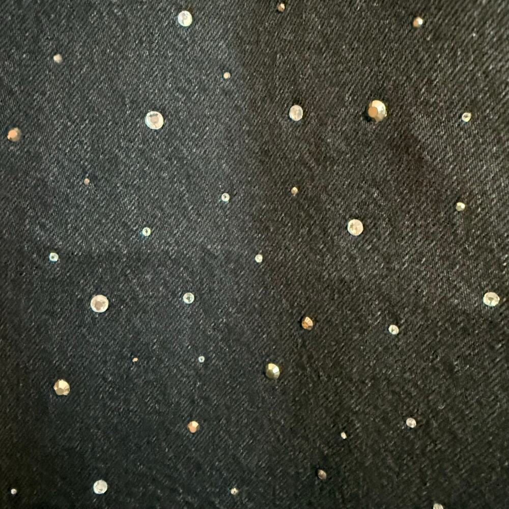 Levi’s ribcage wide-leg jeans 28 high rise embellished pant black rhinestones - Picture 7 of 12